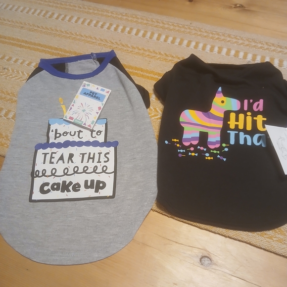 Two Dog Shirts With Cute Phrases Sz S. NWT - Picture 1 of 6